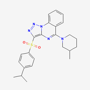 5-(3-Methylpiperidin-1-yl)-3-{[4-(propan-2-yl)phenyl]sulfonyl}[1,2,3]triazolo[1,5-a]quinazoline