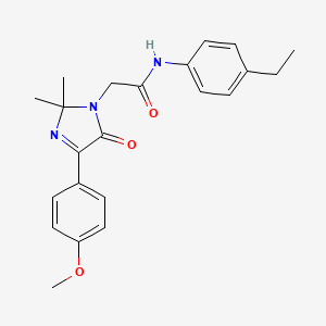 N-(4-ethylphenyl)-2-[4-(4-methoxyphenyl)-2,2-dimethyl-5-oxo-2,5-dihydro-1H-imidazol-1-yl]acetamide