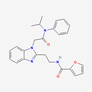 N-[2-(1-{2-oxo-2-[phenyl(propan-2-yl)amino]ethyl}-1H-benzimidazol-2-yl)ethyl]furan-2-carboxamide