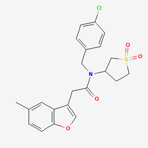 N-(4-chlorobenzyl)-N-(1,1-dioxidotetrahydrothiophen-3-yl)-2-(5-methyl-1-benzofuran-3-yl)acetamide