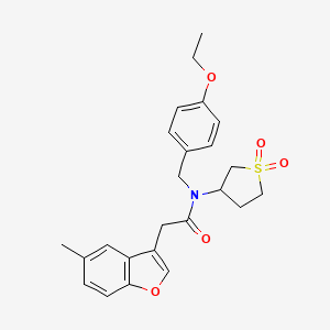 N-(1,1-dioxidotetrahydrothiophen-3-yl)-N-(4-ethoxybenzyl)-2-(5-methyl-1-benzofuran-3-yl)acetamide