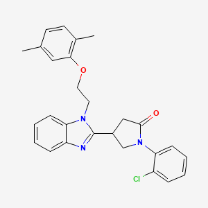 1-(2-chlorophenyl)-4-{1-[2-(2,5-dimethylphenoxy)ethyl]-1H-benzimidazol-2-yl}pyrrolidin-2-one