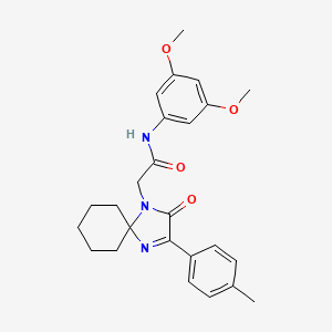 molecular formula C25H29N3O4 B11420210 N-(3,5-dimethoxyphenyl)-2-[3-(4-methylphenyl)-2-oxo-1,4-diazaspiro[4.5]dec-3-en-1-yl]acetamide 