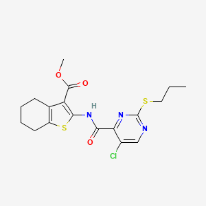 Methyl 2-({[5-chloro-2-(propylsulfanyl)pyrimidin-4-yl]carbonyl}amino)-4,5,6,7-tetrahydro-1-benzothiophene-3-carboxylate