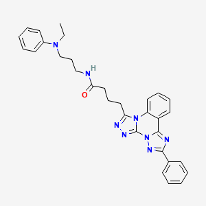 N-[3-(N-ethylanilino)propyl]-4-(9-phenyl-2,4,5,7,8,10-hexazatetracyclo[10.4.0.02,6.07,11]hexadeca-1(16),3,5,8,10,12,14-heptaen-3-yl)butanamide