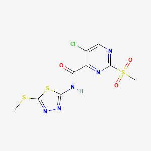 5-chloro-N-[5-(methylsulfanyl)-1,3,4-thiadiazol-2-yl]-2-(methylsulfonyl)pyrimidine-4-carboxamide