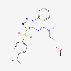 N-(3-methoxypropyl)-3-{[4-(propan-2-yl)phenyl]sulfonyl}[1,2,3]triazolo[1,5-a]quinazolin-5-amine