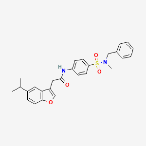 N-{4-[benzyl(methyl)sulfamoyl]phenyl}-2-[5-(propan-2-yl)-1-benzofuran-3-yl]acetamide