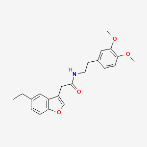 N-[2-(3,4-dimethoxyphenyl)ethyl]-2-(5-ethyl-1-benzofuran-3-yl)acetamide