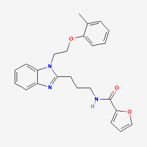 N-(3-{1-[2-(2-methylphenoxy)ethyl]-1H-benzimidazol-2-yl}propyl)furan-2-carboxamide