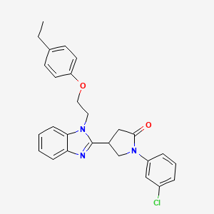 1-(3-chlorophenyl)-4-{1-[2-(4-ethylphenoxy)ethyl]-1H-benzimidazol-2-yl}pyrrolidin-2-one