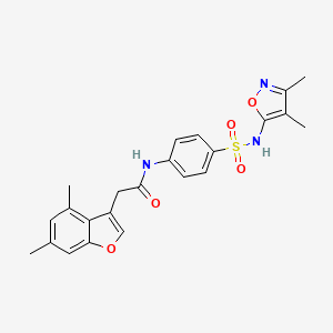 2-(4,6-dimethyl-1-benzofuran-3-yl)-N-{4-[(3,4-dimethyl-1,2-oxazol-5-yl)sulfamoyl]phenyl}acetamide