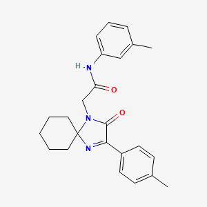 N-(3-methylphenyl)-2-[3-(4-methylphenyl)-2-oxo-1,4-diazaspiro[4.5]dec-3-en-1-yl]acetamide