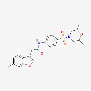 2-(4,6-dimethyl-1-benzofuran-3-yl)-N-{4-[(2,6-dimethylmorpholin-4-yl)sulfonyl]phenyl}acetamide