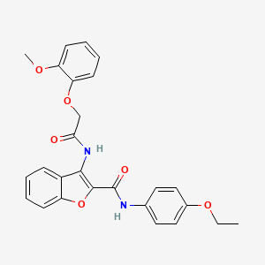 N-(4-ethoxyphenyl)-3-(2-(2-methoxyphenoxy)acetamido)benzofuran-2-carboxamide