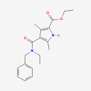 ethyl 4-[benzyl(ethyl)carbamoyl]-3,5-dimethyl-1H-pyrrole-2-carboxylate