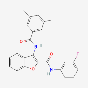 3-(3,5-dimethylbenzamido)-N-(3-fluorophenyl)benzofuran-2-carboxamide