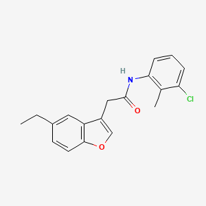 N-(3-chloro-2-methylphenyl)-2-(5-ethyl-1-benzofuran-3-yl)acetamide