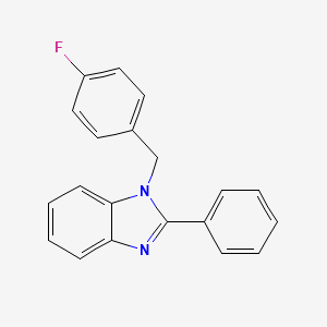 molecular formula C20H15FN2 B11420365 1-(4-fluorobenzyl)-2-phenyl-1H-benzimidazole 