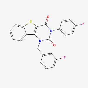 molecular formula C23H14F2N2O2S B11420368 1-(3-fluorobenzyl)-3-(4-fluorophenyl)[1]benzothieno[3,2-d]pyrimidine-2,4(1H,3H)-dione 