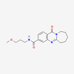 N-(3-methoxypropyl)-12-oxo-6,7,8,9,10,12-hexahydroazepino[2,1-b]quinazoline-3-carboxamide