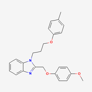 2-[(4-methoxyphenoxy)methyl]-1-[3-(4-methylphenoxy)propyl]-1H-benzimidazole