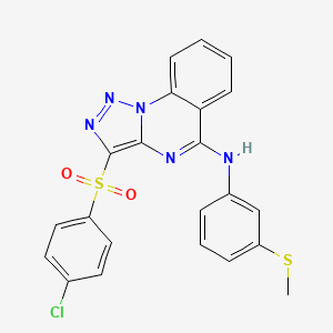 3-[(4-chlorophenyl)sulfonyl]-N-[3-(methylthio)phenyl][1,2,3]triazolo[1,5-a]quinazolin-5-amine