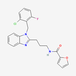 N-(3-{1-[(2-chloro-6-fluorophenyl)methyl]benzimidazol-2-yl}propyl)-2-furylcarb oxamide