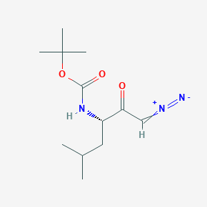 molecular formula C12H21N3O3 B1142041 (3S)-3-[(叔丁氧羰基)氨基]-1-重氮-5-甲基己-1-烯-2-醇 CAS No. 116300-00-6