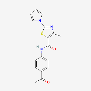 N-(4-acetylphenyl)-4-methyl-2-(1H-pyrrol-1-yl)-1,3-thiazole-5-carboxamide