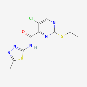 5-chloro-2-(ethylsulfanyl)-N-(5-methyl-1,3,4-thiadiazol-2-yl)pyrimidine-4-carboxamide