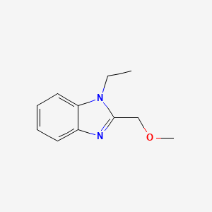 molecular formula C11H14N2O B11420484 1-ethyl-2-(methoxymethyl)-1H-benzimidazole 