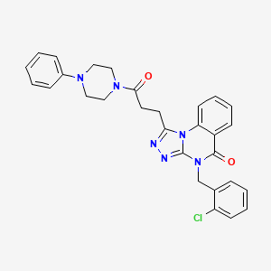 4-(2-chlorobenzyl)-1-[3-oxo-3-(4-phenylpiperazin-1-yl)propyl][1,2,4]triazolo[4,3-a]quinazolin-5(4H)-one