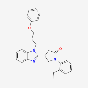 1-(2-ethylphenyl)-4-[1-(3-phenoxypropyl)-1H-benzimidazol-2-yl]pyrrolidin-2-one