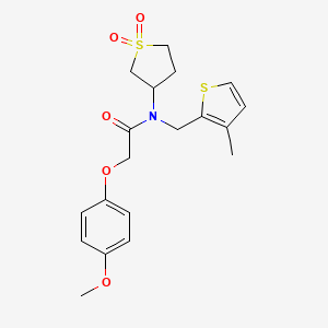 N-(1,1-dioxidotetrahydrothiophen-3-yl)-2-(4-methoxyphenoxy)-N-[(3-methylthiophen-2-yl)methyl]acetamide