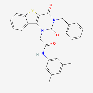 2-(3-benzyl-2,4-dioxo-3,4-dihydro[1]benzothieno[3,2-d]pyrimidin-1(2H)-yl)-N-(3,5-dimethylphenyl)acetamide