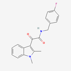 molecular formula C19H17FN2O2 B11420571 2-(1,2-dimethyl-1H-indol-3-yl)-N-(4-fluorobenzyl)-2-oxoacetamide 