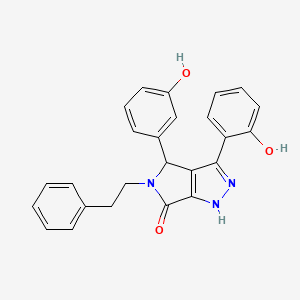 3-(2-hydroxyphenyl)-4-(3-hydroxyphenyl)-5-(2-phenylethyl)-4,5-dihydropyrrolo[3,4-c]pyrazol-6(2H)-one