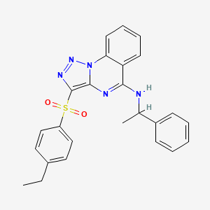 3-[(4-ethylphenyl)sulfonyl]-N-(1-phenylethyl)[1,2,3]triazolo[1,5-a]quinazolin-5-amine