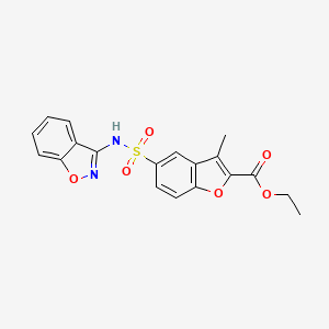 Ethyl 5-(1,2-benzoxazol-3-ylsulfamoyl)-3-methyl-1-benzofuran-2-carboxylate