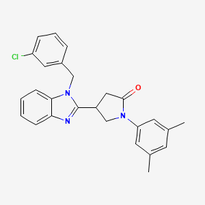 4-[1-(3-chlorobenzyl)-1H-benzimidazol-2-yl]-1-(3,5-dimethylphenyl)pyrrolidin-2-one