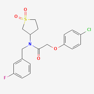 2-(4-chlorophenoxy)-N-(1,1-dioxidotetrahydrothiophen-3-yl)-N-(3-fluorobenzyl)acetamide