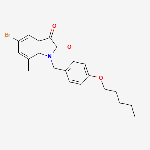 5-bromo-7-methyl-1-[4-(pentyloxy)benzyl]-1H-indole-2,3-dione