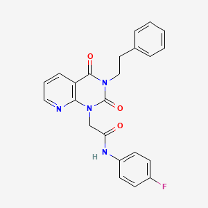 2-[2,4-dioxo-3-(2-phenylethyl)-1H,2H,3H,4H-pyrido[2,3-d]pyrimidin-1-yl]-N-(4-fluorophenyl)acetamide