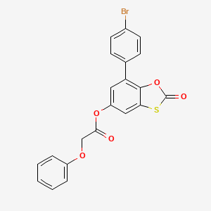 7-(4-Bromophenyl)-2-oxo-1,3-benzoxathiol-5-yl phenoxyacetate