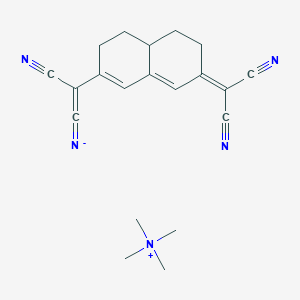 B1142066 Methanaminium, N,N,N-trimethyl-, salt with [7-(dicyanomethylene)-3,4,4A,5,6,7-hexahydro-2-naphthalenyl]propanedinitrile (1:1) CAS No. 121477-87-0