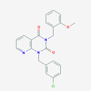 molecular formula C22H18ClN3O3 B11420677 1-[(3-chlorophenyl)methyl]-3-[(2-methoxyphenyl)methyl]-1H,2H,3H,4H-pyrido[2,3-d]pyrimidine-2,4-dione 