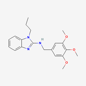 molecular formula C20H25N3O3 B11420680 1-propyl-N-(3,4,5-trimethoxybenzyl)-1H-benzimidazol-2-amine 