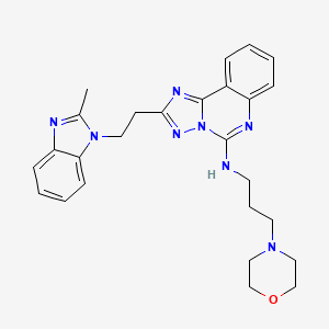 2-[2-(2-methyl-1H-1,3-benzodiazol-1-yl)ethyl]-N-[3-(morpholin-4-yl)propyl]-[1,2,4]triazolo[1,5-c]quinazolin-5-amine