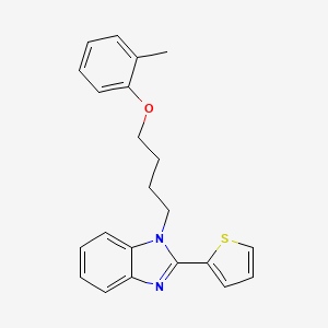 1-[4-(2-methylphenoxy)butyl]-2-(thiophen-2-yl)-1H-benzimidazole